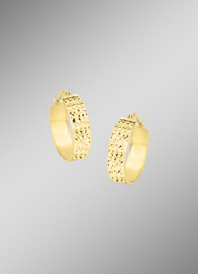 Diamantierte Creolen aus Gold 