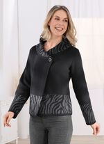 Strickjacke mit dekorativem Kragen 