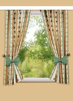 Einzelschal in Leinen-Optik mit Universalschienenband 