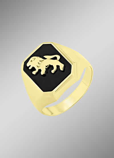 Stilvoller Herrenring mit echt Onyx  Stilvoller Herrenring mit echt Onyx