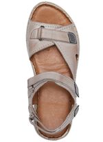 ELENA EDEN Sandale aus schattiertem Rind-Nappaleder TAUPE