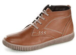 Gemini Schnür-Bootie mit Ziernähten COGNAC