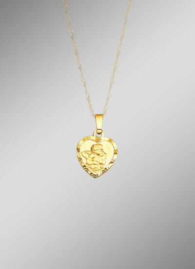 Anhänger Schutzengel mit Diamantschnitt 