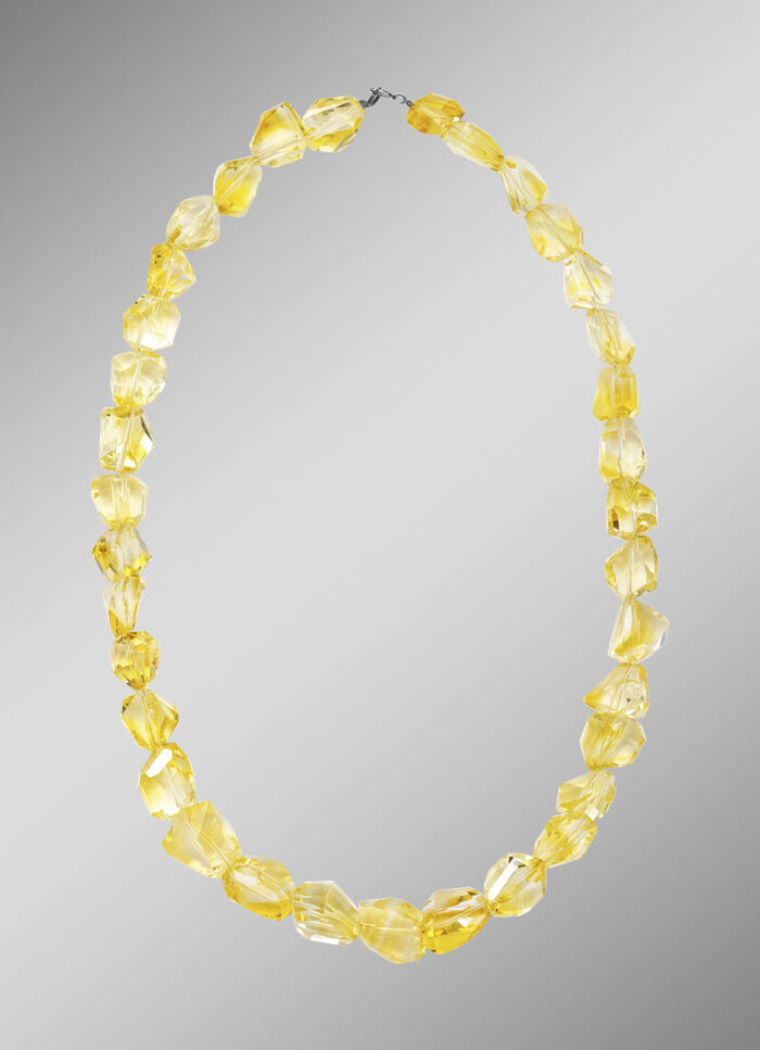 Strahlende Eleganz: Halskette mit echt Lemonquarz 