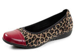 ELENA EDEN, trendige Damen-Ballerinas, Weite G, mit herausnehmbarem Fußbett CAMEL-ROT