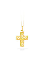 Durchbrochener Kreuz-Anhänger aus Gold 