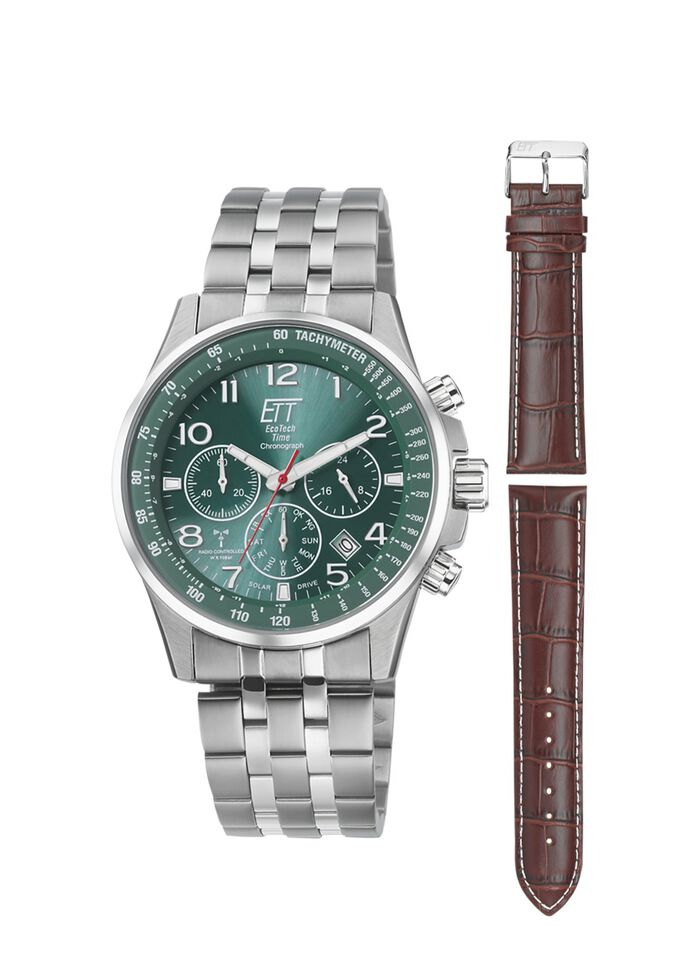 Funk-Solar-Chronograph mit Wechselband 