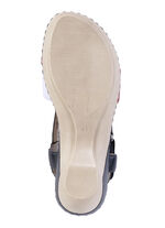 ELENA EDEN, elegante Damen-Sandaletten, Weite H, mit Klettspange BLAU-WEISS-ROT