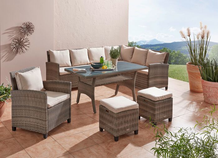 Lounge-Set Flair aus hochwertigen Materialien BEIGE