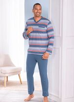 Zweierpack Schlafanz&uuml;ge mit V-Ausschnitt und Brusttasche 