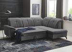 Moderne Polsterecke mit Bettfunktion und Bettkasten ANTHRAZIT