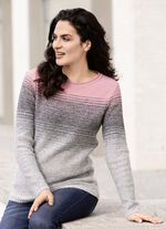 Pullover in Garnmix LACHS-GRAU