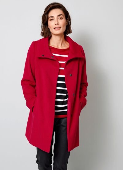 Wolljacke mit verdeckter Druckerleiste 