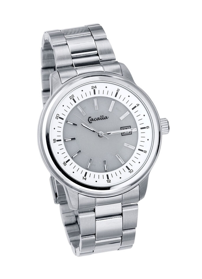 Elegante Herrenuhr mit Edelstahlbandgehäuse  