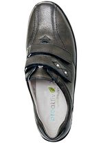 Waldläufer, bequeme Damen-Slipper, Weite H, mit herausnehmbarem Fußbett ALTSILBER