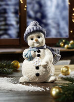 Schneemann aus hochwertigem Feinsteingut 