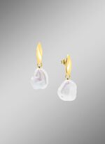 Einzigartige Ohrstecker mit Keshi-Perlen   