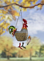 Futterstelle Hahn, aus Eisen 