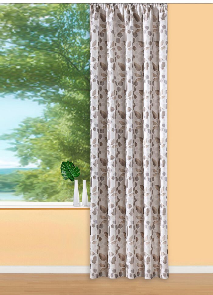 Hochwertige &Uuml;bergardine mit Universalschienenband TERRA