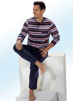 Zweierpack Schlafanz&uuml;ge mit Knopfleiste und garngef&auml;rbtem Ringeldessin 