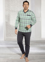 Schlafanzug mit V-Ausschnitt und Brusttasche 