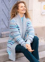 Strickjacke in Grobstrick 