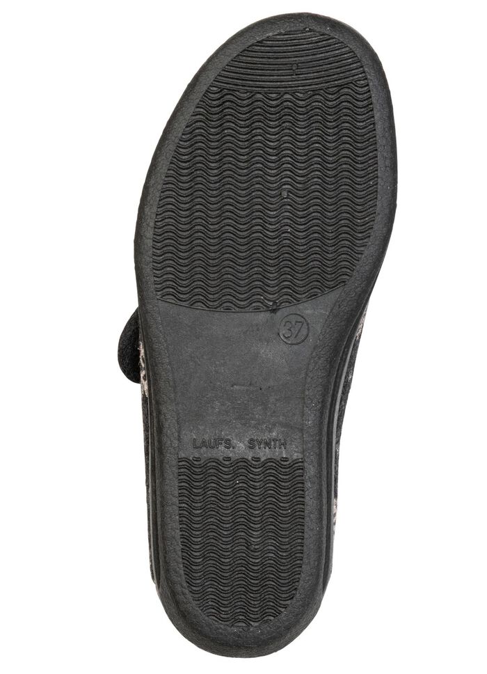 Warme Damen-Hausschuhe, Weite H, mit Klettverschluss 