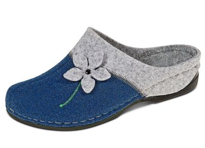Laurina, klassische Damen-Hausschuhe, mit anatomisch geformtem Fu&szlig;bett 