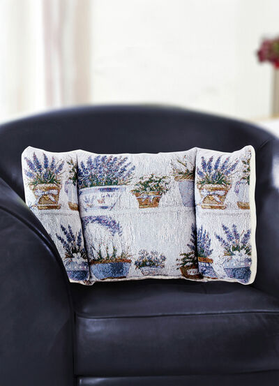 Rückenkissen mit Lavendel-Motiv  Rückenkissen mit Lavendel-Motiv