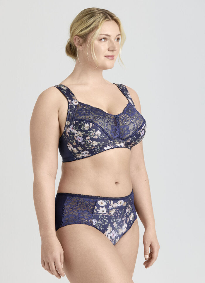 Miss Mary BH mit farbharmonischem Floraldessin MARINE-BUNT