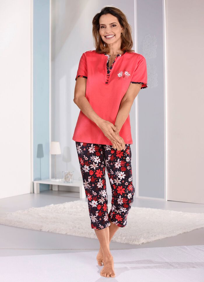 Zweierpack Schlafanz&uuml;ge, Kurz- und Langarm mit Knopfleiste  