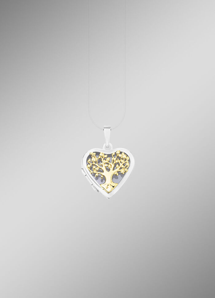 Herz-Medaillon in Bicolor zum Öffnen 