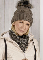 Schal mit trendigem Raubtierfell-Dessin 