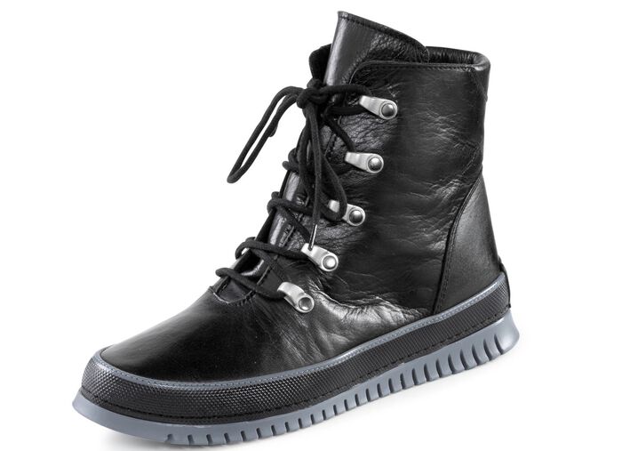 Gemini Schn&uuml;r-Bootie aus weichem Rind-Nappaleder 