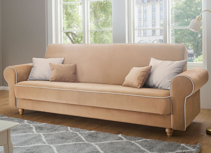 Stilvolles Schlafsofa  BEIGE