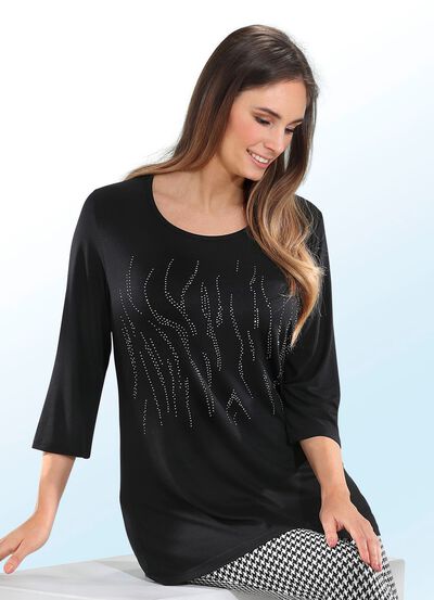 Longshirt mit Plättchen-Motiv 