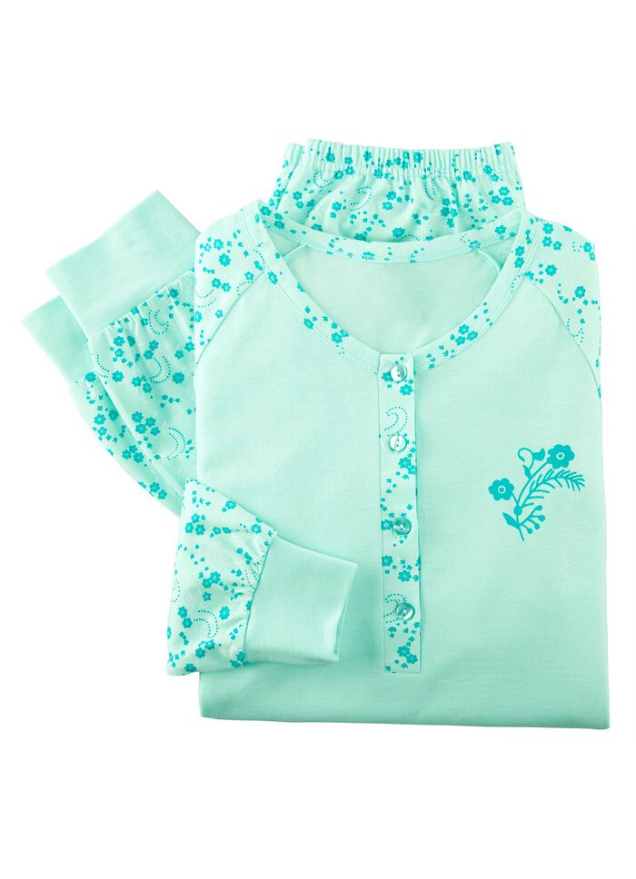 Zweierpack Schlafanz&uuml;ge mit B&uuml;ndchenabschl&uuml;ssen  