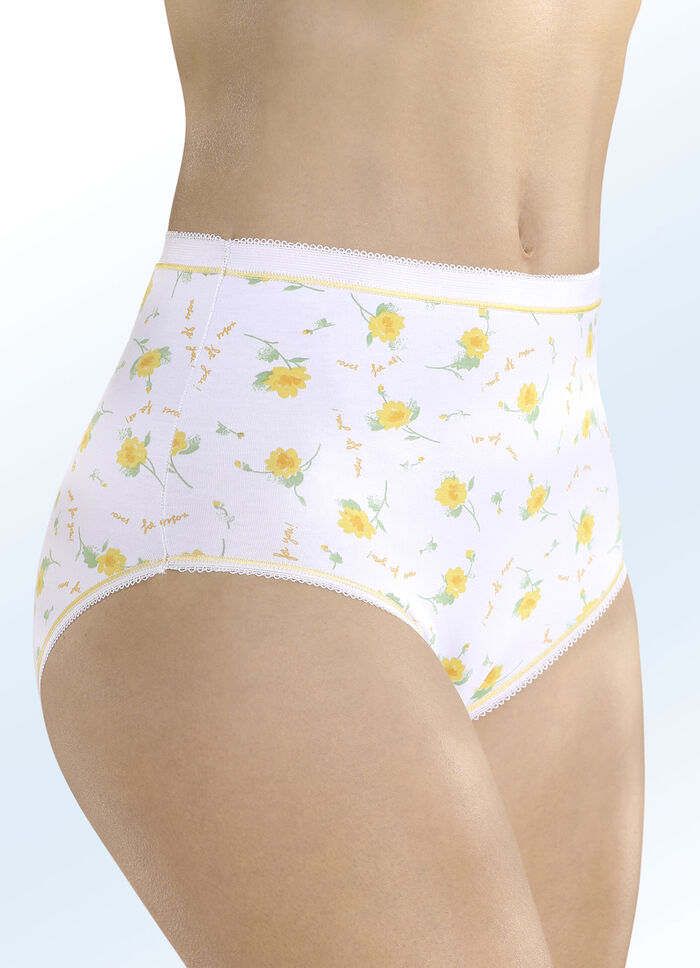 Viererpack Slips mit elastischen Abschl&uuml;ssen 