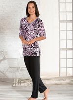 Hausanzug mit V-Ausschnitt 