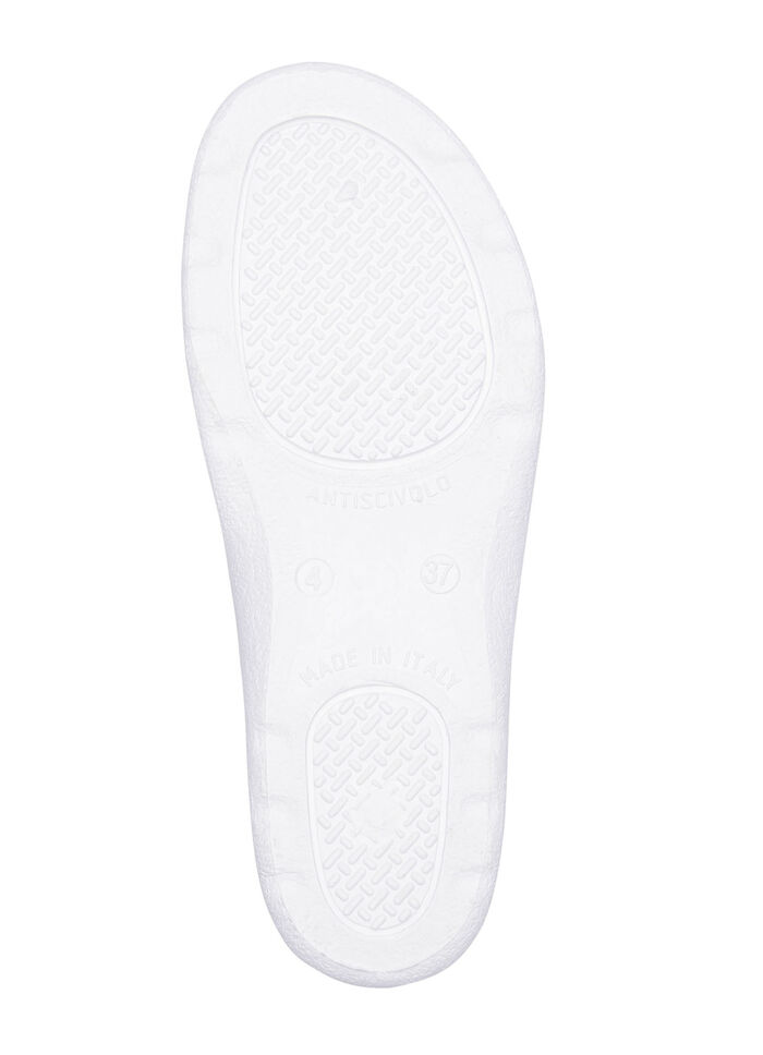 Zweierpack klassische Damen-Pantoletten, Weite H, mit Klettverschluss 1X WEISS, 1X SCHWARZ