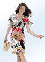 Kleid mit &uuml;berschnittenen &Auml;rmeln und Bord&uuml;re 