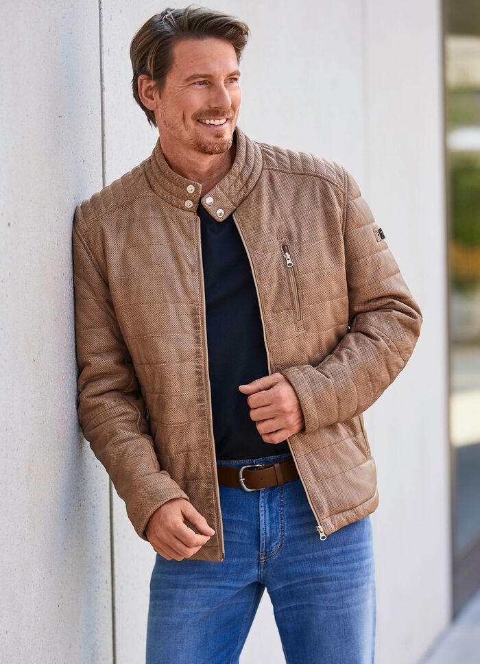 Lederkurzjacke von &bdquo;Cabrini&ldquo; in 2 Farben 