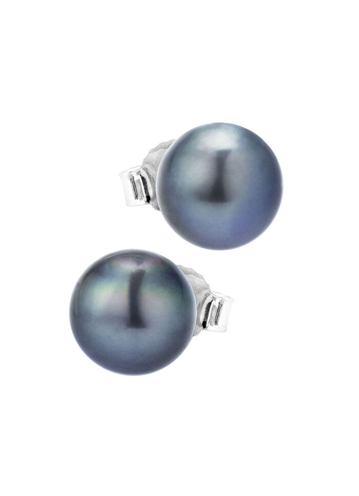 Elegante Ohrstecker mit Tahiti-Zuchtperlen 