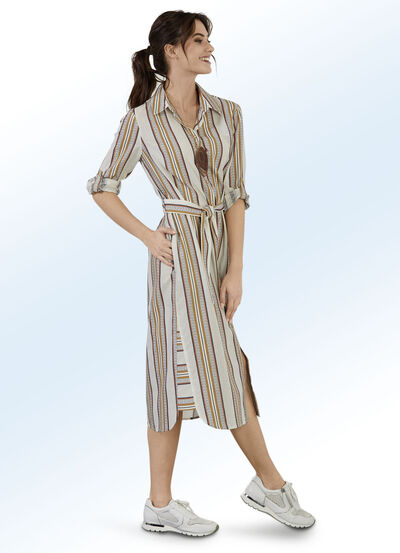 Kleid mit Bindegürtel 