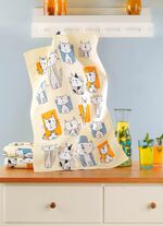 Geschirrt&uuml;cher mit lustigem Katzenmotiv, 3er-Set 