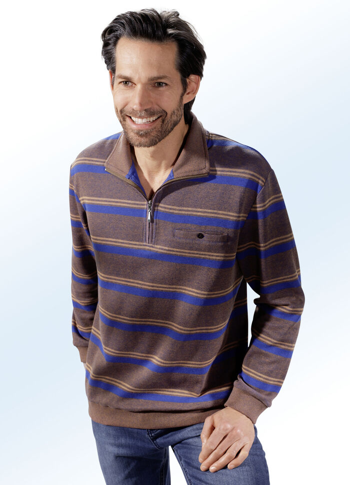 Flotter Troyer mit kurzem Rei&szlig;verschluss 