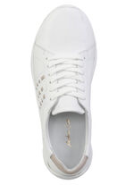 Andrea Conti Schnürschuh aus Nappaleder mit Kontrastdurchzügen WEISS