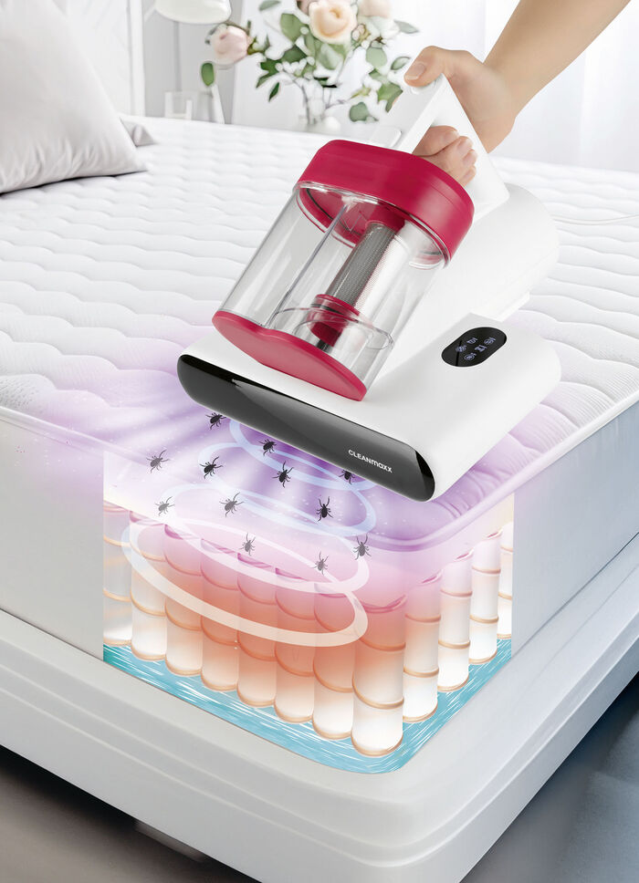 Milbensauger – vernichtet 99,9% aller Milben, Bakterien und Keime ROT