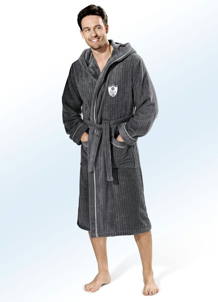 Bademantel mit Kapuze GRAFIT