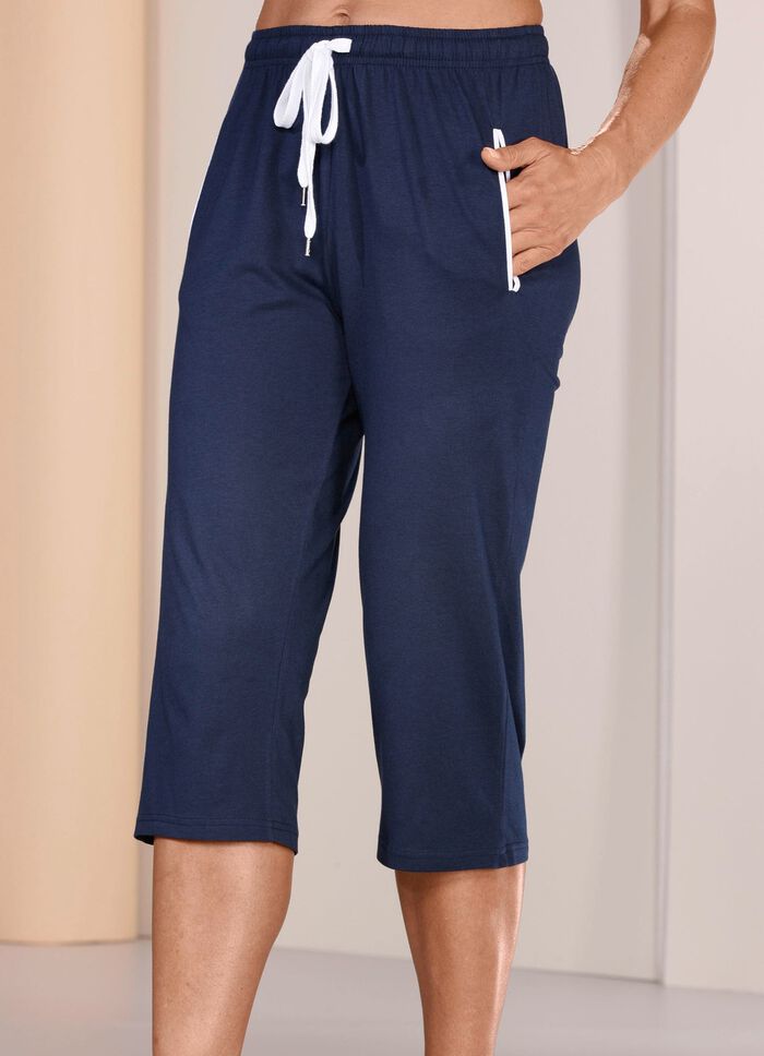 Zweierpack Schlaf- und Freizeithosen mit Kordelzug und Taschen 